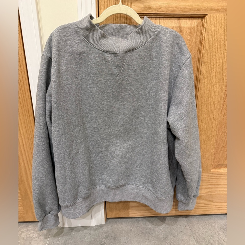 PARKE Grey Mockneck Sweatshirt